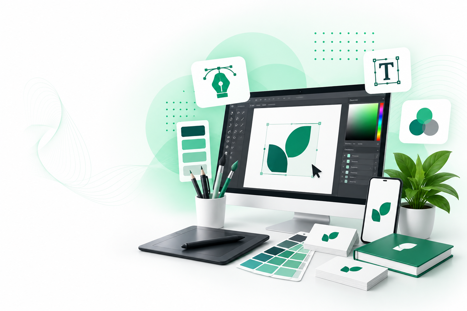 Creative design services for brand identity, visual ideas and business growth