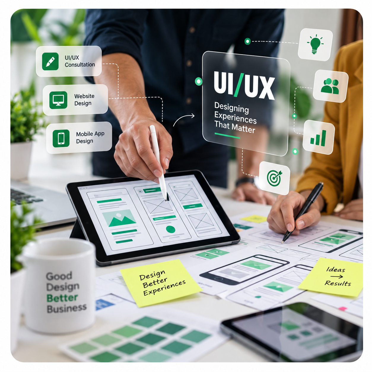 UI UX design solutions for websites, mobile applications and digital products